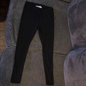 Black Ribbed Leggings
